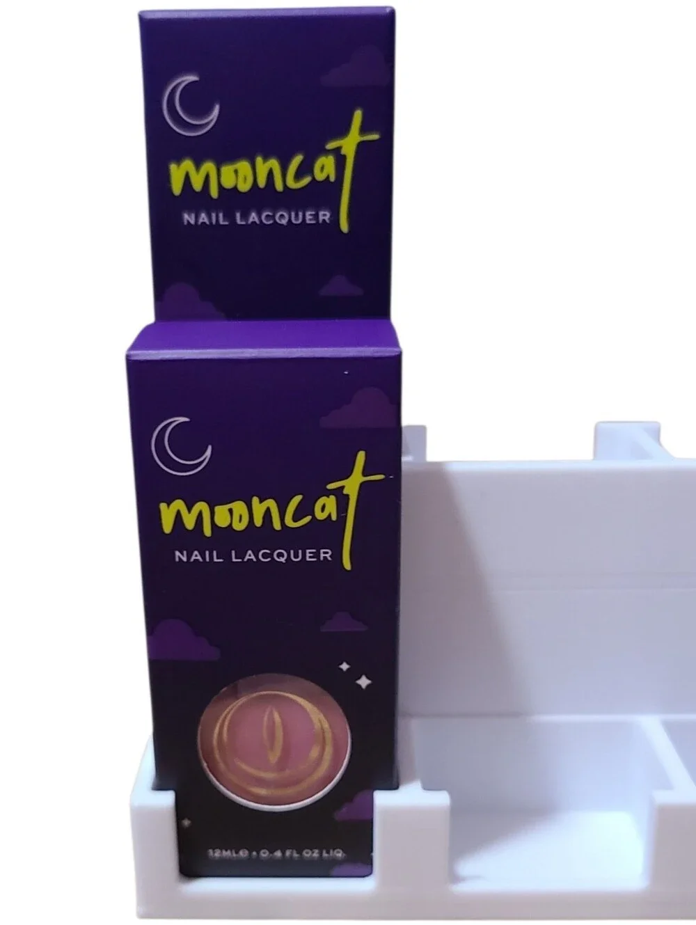 10-Slot Mooncat Nail Polish Box Organizer –  3D Printed Tiered Display Stand